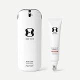 Two skincare products from the brand 'ONE SKIN' on a light beige background