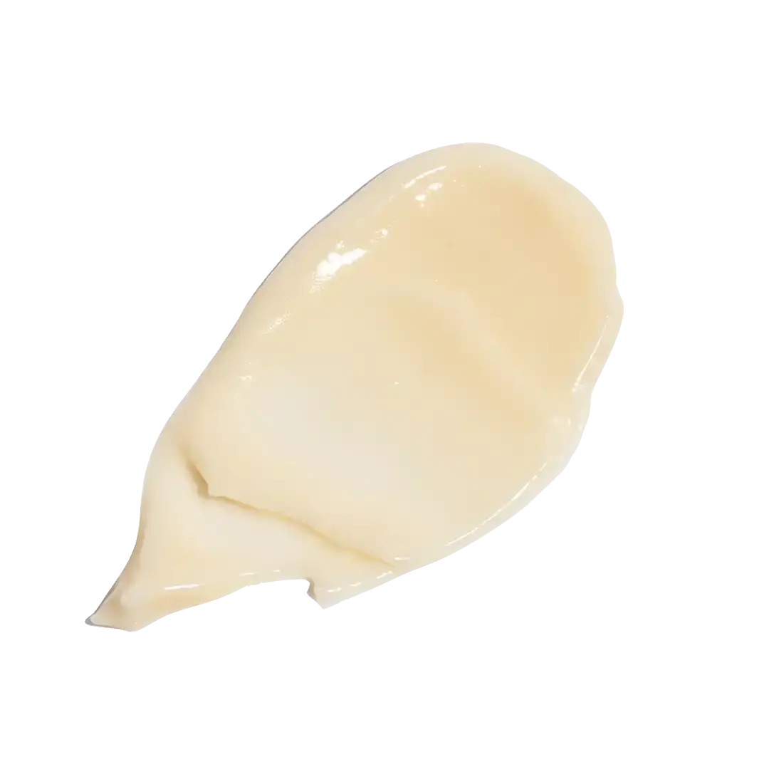 White jelly-like substance on a white background